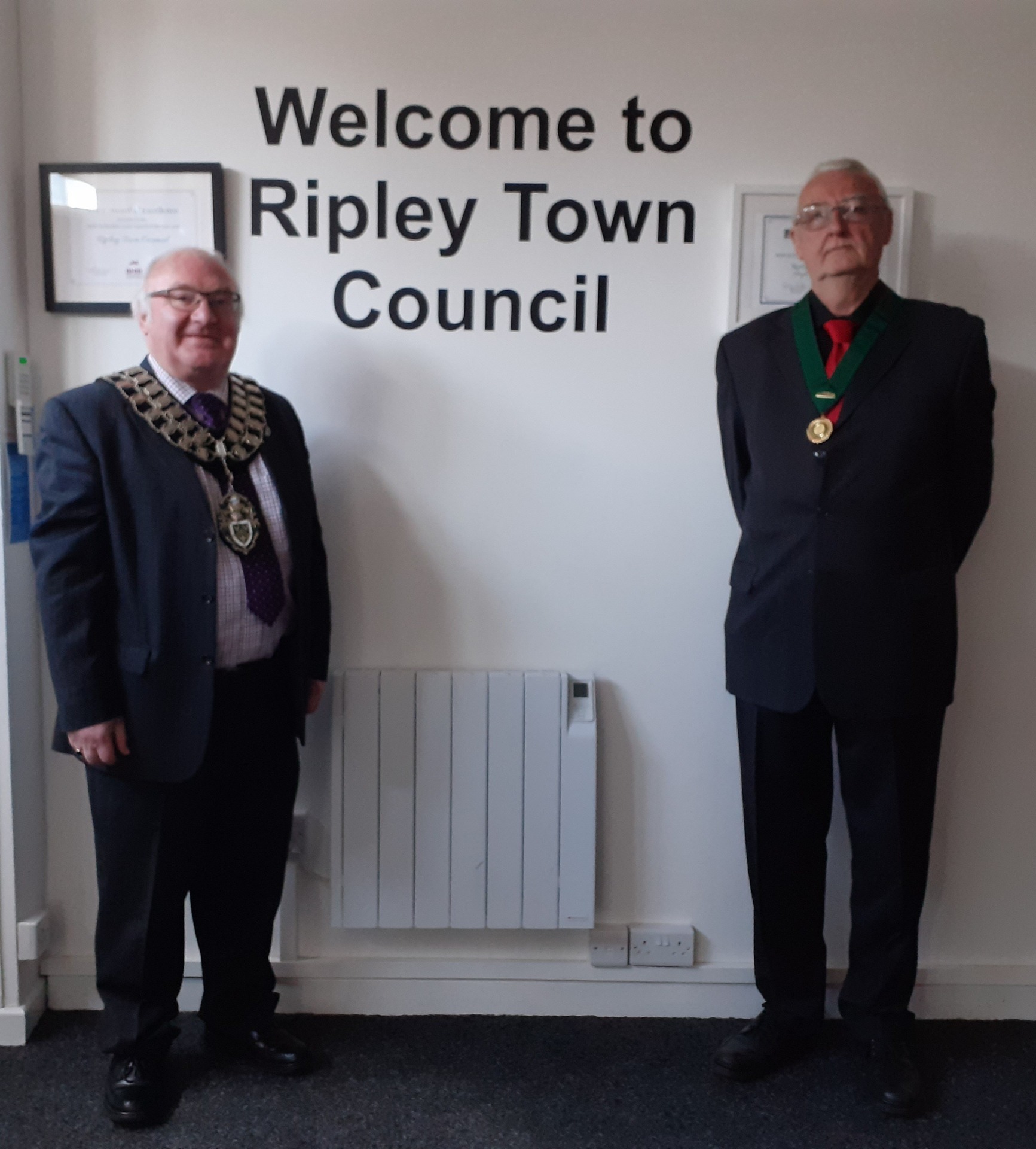 Ripley Mayor Councillor Roland Emmas-Williams and Deputy Mayor, Councillor Nigel Weaving