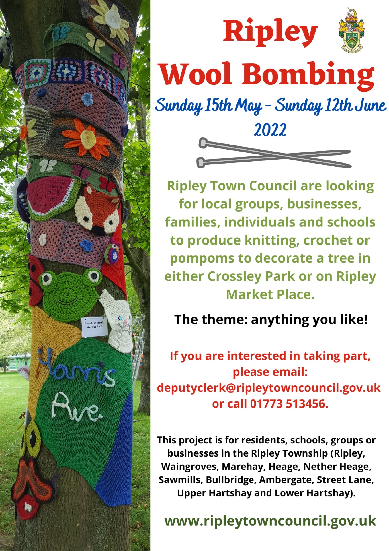 Ripley Town Council wool bombing poster